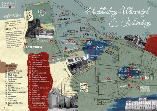 Stadtplan der Bezirke Berlin Charlottenburg-Wilmersdorf und Schöneberg