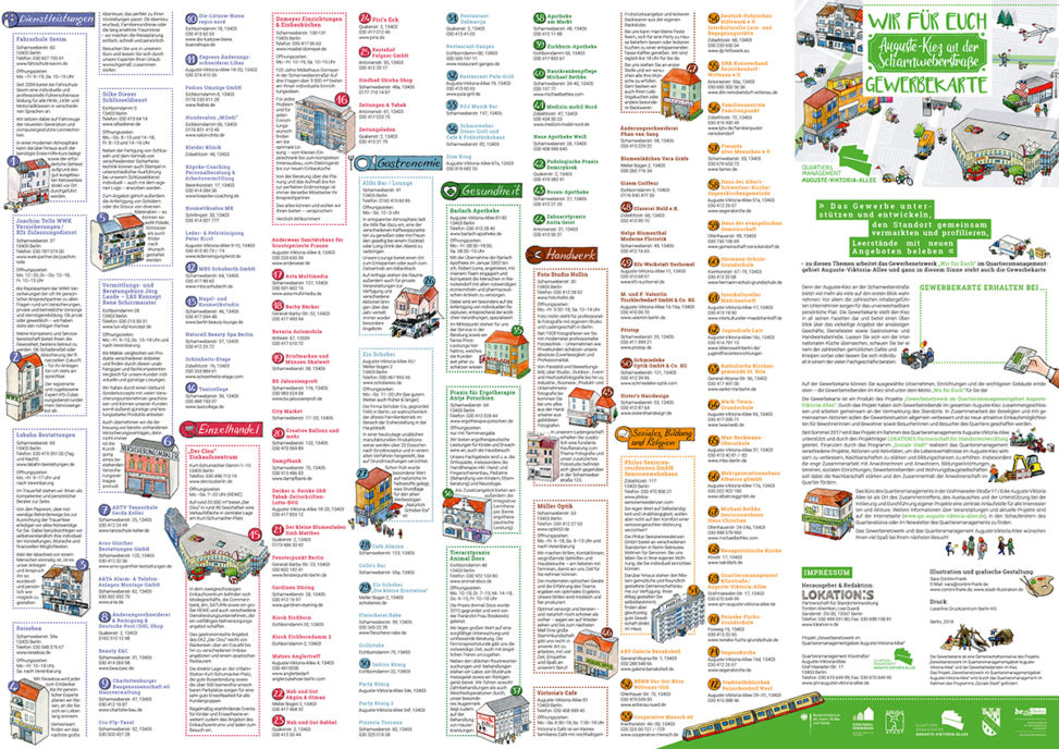 Teilnehmer der Kiez-Gewerbekarte: Dienstleistungen, Einzelhandel. Gastronomie ...