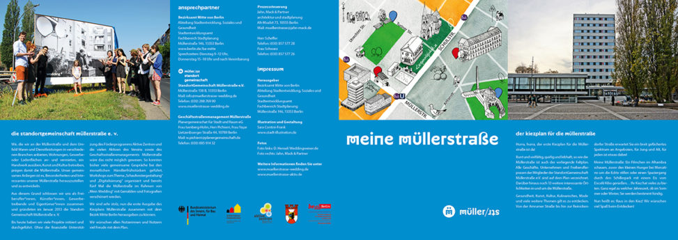 Faltplan "Meine Müllerstraße": Cover und Impressum